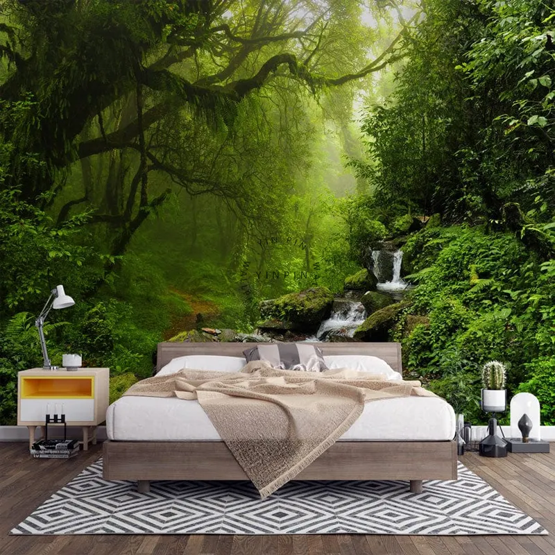 Wohnzimmer Wald Pflanze Tapete Schlafzimmer Bach Landschaft Hintergrund Wandbild