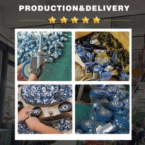 Universelle Einkaufswagen-Oberplatte mit Schwenk-Schraubenbremse, 2 Zoll, 2,5 Zoll, 3 Zoll, 4 Zoll, 5 Zoll, Graues Leichtlast-Gummi-Lenkrad - Product Image 5