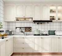Armoire de cuisine de luxe personnalisée en forme de L, en bois, modulaire, style moderne, armoire de rangement pour cuisine, pour petit appartement