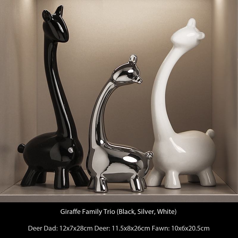 Three Giraffe Ornaments Set (Large Size)
