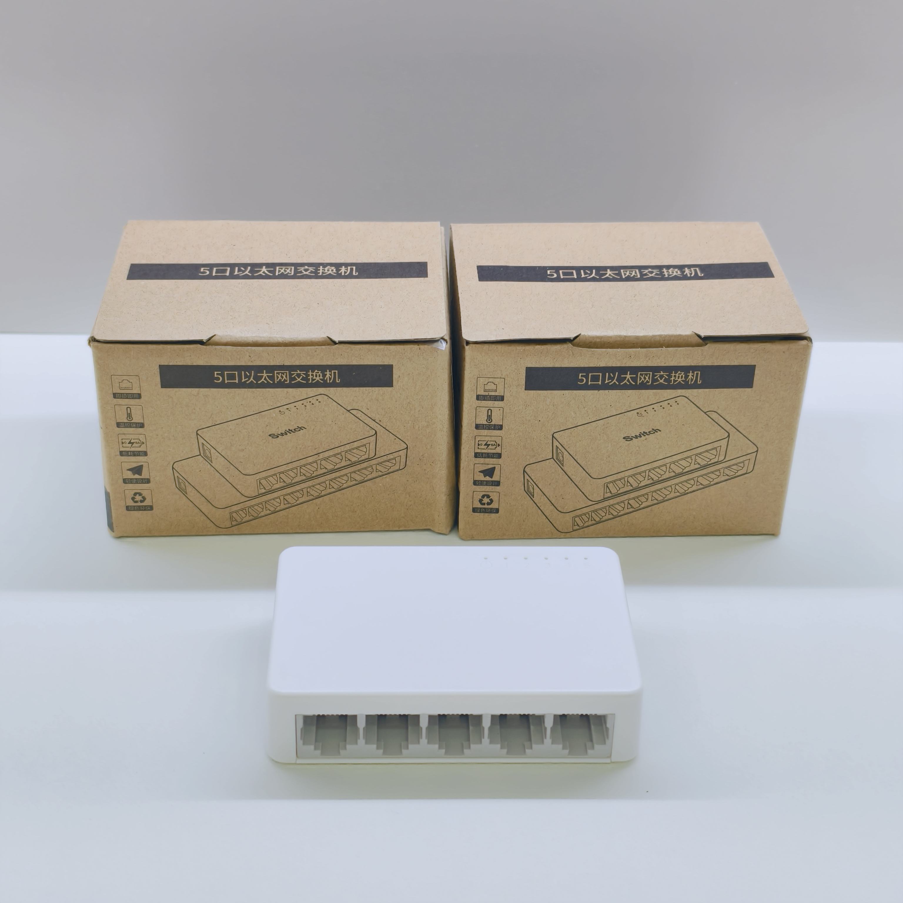 White (5*1000Mbps Plastic Switch)