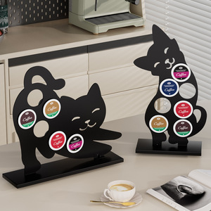 Support de rangement pour dosettes de café en forme de chat, organisateur de bureau, support de rangement pour capsules K Cup, conception portable et durable - Product Image 2