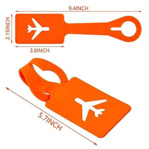 Custom Logo Portable Silicone Luggage Tag Solid Color Factory Direct Supply for Promotional & Business Gifts - Product Image 2