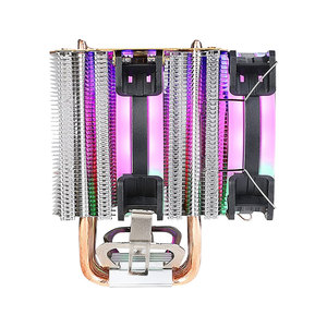 4 Heat Pipe <span class=keywords><strong>3</strong></span>/4Pin 2011 CPU-Kühler RGB Leise 90mm Desktop-PC-Lüfter X99 Motherboard Light <span class=keywords><strong>2</strong></span> Lüfter Leise 90mm - Product Image 2
