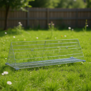 Jaula para conejos de acero galvanizado plateado de 650 x 55 x 55 cm para mascotas - Product Image 2