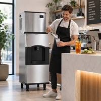 Máquina de Hielo Comercial Pequeña con Pantalla LED Profesional Hicon, 190 kg/24 h, CE, GS, EMC