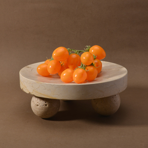Sang trọng bảng trung tâm travertine Khay Đứng món tráng miệng trái cây phục vụ Platter trang trí bằng đá cẩm thạch Vòng hiển thị đứng - Product Image 4