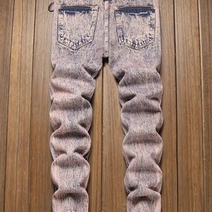 Pantalones Vaqueros Desgastados de Moda Urbana para Hombre, Estilo Hip Hop, Corte Recto, Cintura Media, Color Azul Invernal, Técnica de Lavado - Product Image 2