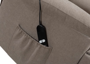 Fauteuil releveur électrique moderne en tissu Homers, fauteuil inclinable 1 place, fauteuil individuel avec télécommande et massage pour personnes âgées - Product Image 6