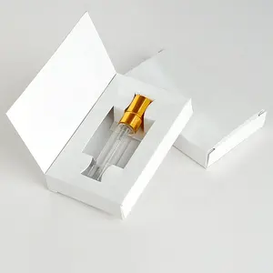 Mini vaporisateur d'atomiseur de parfum 5ml, transparent et givré, pièces, flacon avec boîte, vente en gros