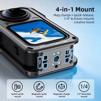 Cage métallique X6 pour accessoires d'appareil photo Insta360 X6, boîtier de protection en alliage d'aluminium, cadre de dissipation thermique