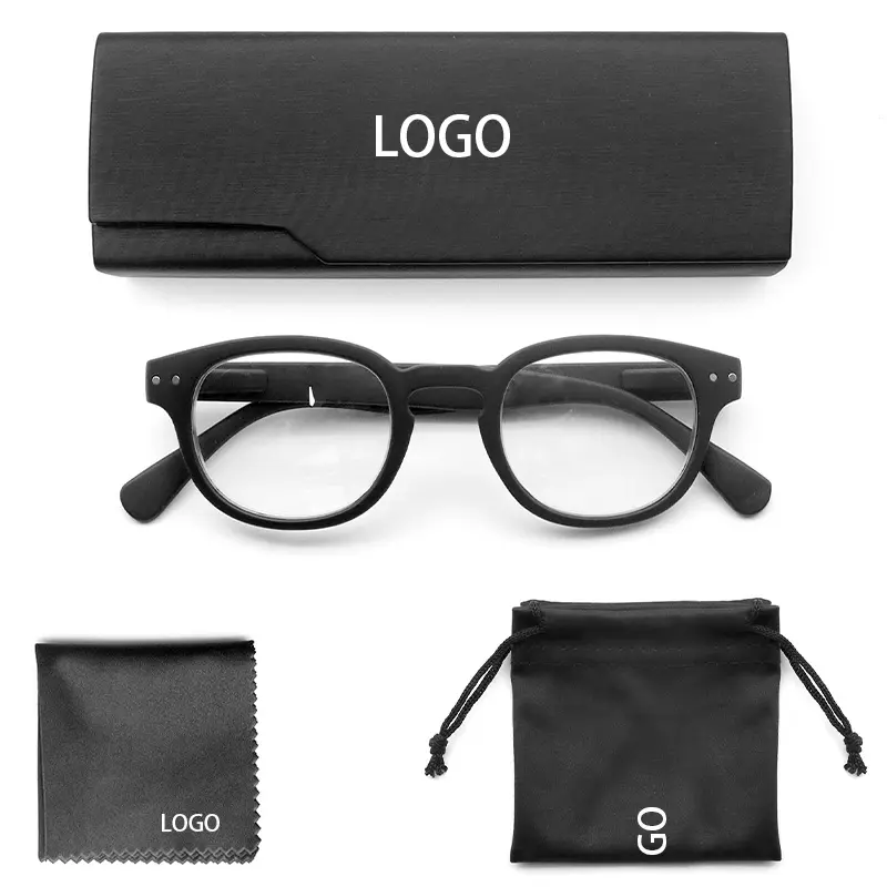 Custom Logo Round Computer Anti Blue Light Blocking Glasses Optical Spectacle Eyeglasses For Adults