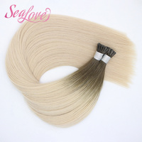 Extensions et perruques en cheveux humains vierges bruts 100 % naturels de haute qualité, double épaisseur, à pointe en I, vente en gros