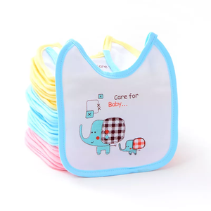 工場でカスタマイズされた防水性のある柔らかい100％コットン抗菌エコフレンドリーベビー用食事エプロン（ロープ留め付き） - Product Image 5