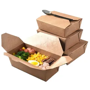 Wholesale price disposable Fast food paper bento box for restaurant