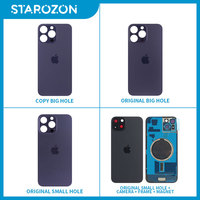 Pièces de téléphone pour iPhone 14 Plus 15Plus 15Pro 15 Pro Max Verre arrière avec cadre sans fil NFC chargeur aimant boîtiers de téléphone portable