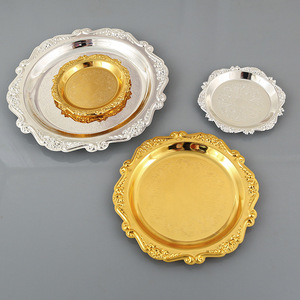 Porta Torta in Metallo Moderno, Vassoio Piccolo Monocolore, Piatto Decorativo per la Casa, Porta Tazze da Tè, Piatto Porta Gioielli, Piatto per Snack - Product Image 2