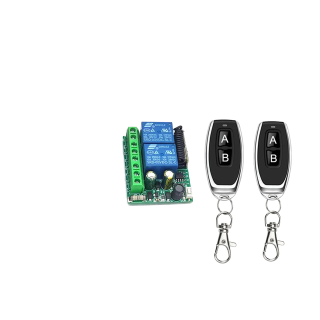 DC12V24V  433MHZ 10A 2CH Telescopic Rod Motor Light Switch Transmitter 433mhz Remote Wireless Remote Control Switch