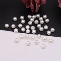 Bouton plat en perle AB à haute brillance, fait à la main, pour cheveux et vêtements, bricolage