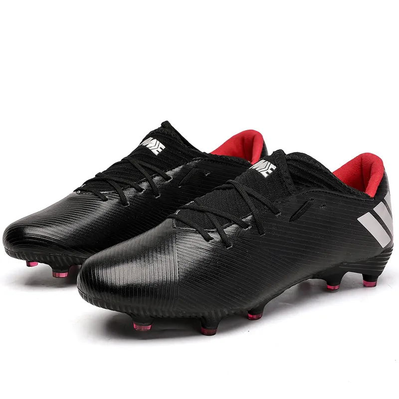 Sepatu Bot Kulit Kulit Hitam Trendi Baru Sepatu Bot Sepak Bola Sepatu Latihan Sepak Bola 22 Fg Sepatu Bot Sepak Bola untuk Pria