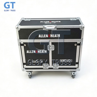 Flight case personnalisé pour console de mixage audio avec élévateur hydraulique, prêt à l'emploi, pour Allen & Heath SQ7 avec compartiment de rangement.