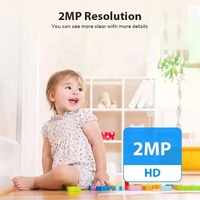 Réveil d'alarme Tuya avec caméra de surveillance intelligente HD Wifi IP IR 940nm, vision nocturne, appel, surveillance de bébé, application