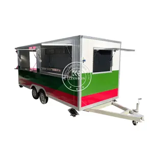 New Style Custom BBQ Concession Food Trailer Coffee Food Cart Hot Dog Mobile Food Truck with Fully Equipped Kitchen