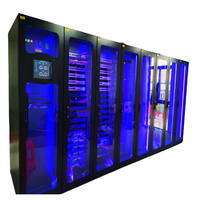 Centre de données de module à une rangée en métal noir intégré W-TE avec AC UPS EMS pour salle informatique