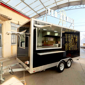 Vintage Restaurant Style Mobile Food Trailer Coffee Hot Dog Pizza BBQ Truck Street Vending Kiosk with Full Kitchen Equipment - Product Image 1