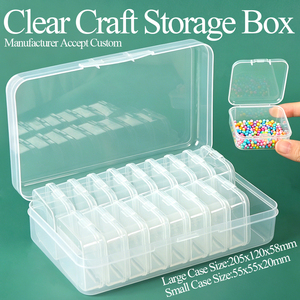 SUNSHING Factory Portable Transparent Plastic Craft <b>Storage</b> Organizer <b>Box</b> Clear Square Small Bead Craft Supply <b>Storage</b> Container - Product Image 1