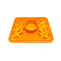 Bols à alimentation lente BunnyHi GP013, moule personnalisé en silicone, tapis à lécher pour chien, bol à alimentation lente en forme de fleur, qualité alimentaire