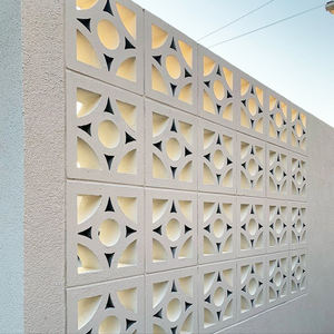 Blocs de béton blanc naturel de style classique, écran de jardin, carreaux de mur, briques perforées décoratives - Product Image 1
