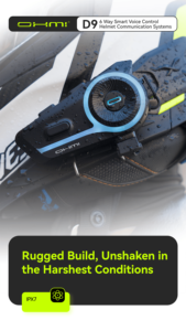 Ohmi D9 dài Phạm vi <span class=keywords><strong>Bluetooth</strong></span> 5.3 lưới 5.0 xe máy Phụ kiện ABS <span class=keywords><strong>Bluetooth</strong></span> xe máy liên lạc tai nghe - Product Image 2