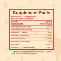 OEM Vente à Chaud Gouttes Liquide pour Animaux de Compagnie Vitamines Multi Vitamines 10-en-1 Mélange de Multivitamines Naturelles pour Chiens de Compagnie