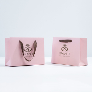 Tùy Chỉnh Sang Trọng Nhỏ Túi Giấy Với Ribbon Xử Lý Cho Mini Sản Phẩm & Đồ Trang Sức Hộp Bao Bì Bán Buôn Quà Tặng Thủ Công Sử Dụng - Product Image 6