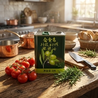 Boîte en fer blanc carrée personnalisable de 3 L, de qualité alimentaire, pour l'emballage d'huile d'olive extra vierge pressée à froid