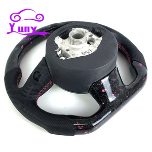 Volante de Fibra de Carbono Forjado Personalizado con Fragmentos Rosados para <span class=keywords><strong>Audi</strong></span> S4 A3 A6 A7 A8 S3 S4 S5 RS3 RS4 RS6 Estilo Racing - Product Image 6