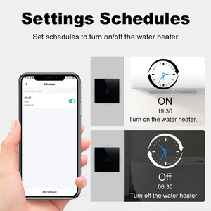 Interrupteur mural intelligent Wi-Fi Matter EU/UK 40A à commande tactile, étanche IP22, bouton réglable pour chauffe-eau et usage domestique - Product Image 3