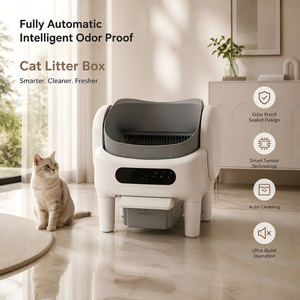 Toilette pour chat automatique intelligente à commande par application, 74L, désodorisation, <span class=keywords><strong>autonettoyante</strong></span>, vente en gros - Product Image 1