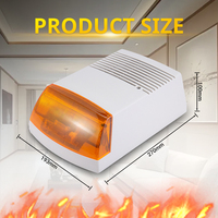 Système d'alarme de sirène électronique mural 128 DB de haute qualité filaire rouge feu pour l'école et l'hôpital en matériau ABS Durable