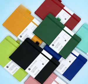 Gift A4 <b>A5</b> A6 Embossed Logo Leather Promotional Dotted Inner Page Binding Elastic Strap Notebook for Business - Product Image 5