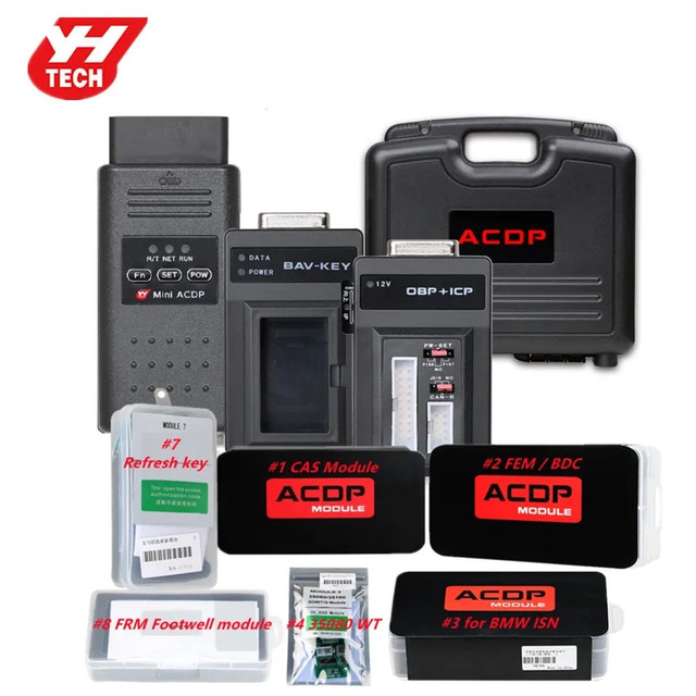 Yanhua ACDP-2 BMW Full Package with Module 1/2/3/4/7/8/11 + License for B-MW Key Programming Get Free B48/ N20/ N55/ B38 Board