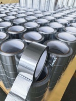 Ruban adhésif en aluminium sans doublure haute température pour l'isolation des conduits d'air CVC et la protection thermique
