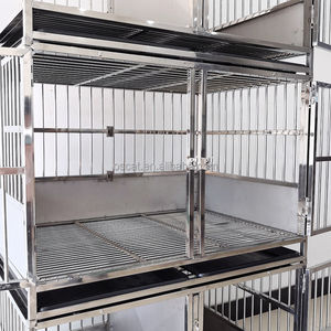 OSCAT yeni üç katmanlı katlanabilir paslanmaz çelik köpek ve Pet kafesleri veteriner araçları ekipman - Product Image 5
