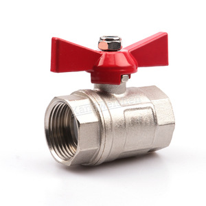 Robinet à tournant sphérique DN25 1 pouce avec poignée papillon rouge pour le contrôle du débit d'eau, usage industriel - Product Image 3
