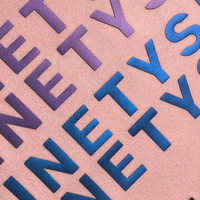 Étiquettes thermocollantes holographiques lavables haute densité personnalisées avec nom de marque, logo extensible pour vêtements de sport