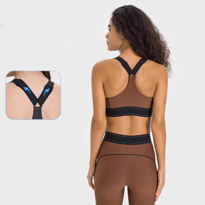 Ensembles de yoga AOLSIN pour femmes : Soutien-gorge de sport à dos élégant et col en U, antichoc, pour la course et le fitness, séchage rapide, sous-vêtements de yoga - Product Image 3
