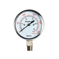 Manomètre de pression de capsule personnalisé, jauge KPa et jauge de colonne d'eau pour la surveillance de la pression du gaz pétrochimique, du gaz naturel et du gaz de vent
