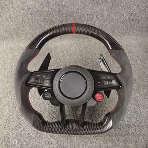 Volant sport à fond plat RS pour <span class=keywords><strong>Audi</strong></span> RS3 8Y RS4 RS5 B9.5 RS6 C8 <span class=keywords><strong>2021</strong></span>-2024 - Carbone forgé - Product Image 2