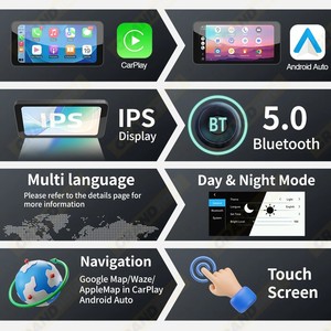 6.25 inch Android Auto/Wifi <span class=keywords><strong>GPS</strong></span> <span class=keywords><strong>navigation</strong></span> hai máy ảnh động cơ DVR BSD <span class=keywords><strong>TPMS</strong></span> không dây Carplay Moto màn hình xe máy phụ kiện - Product Image 2